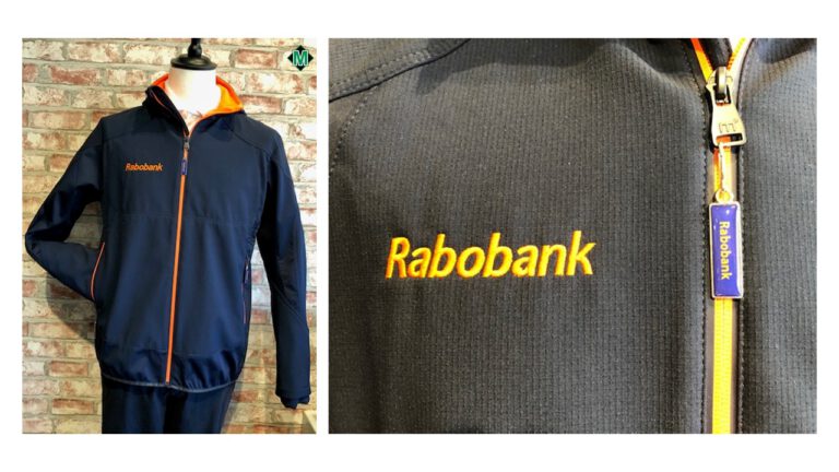 MABUTEX-Bedrijfskleding-Leek-Rabobank-softshelljas-borduren-custom-made-zipper-rits-768×432